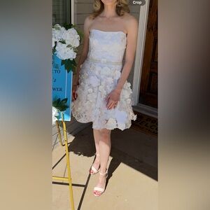 Helsi White Floral Appliqué Dress